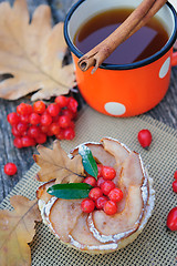 Image showing Romantic autumn still life