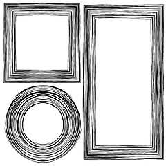 Image showing Set of  Different Wooden Frames