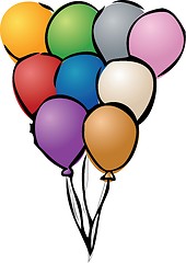 Image showing Festive party balloon illustration