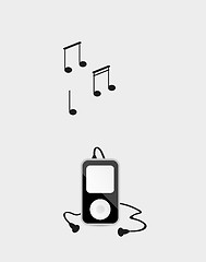 Image showing music device with headphones