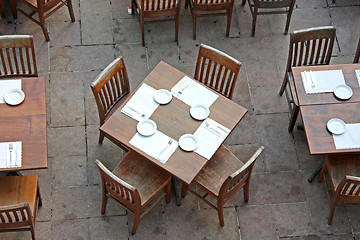 Image showing Restaurant overhead view