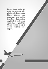 Image showing plane symbol dark infographics