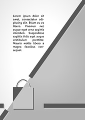 Image showing shopping bag symbol dark infographics