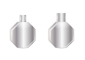 Image showing open and closed silver bottle