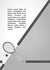 Image showing tennis racket symbol dark infographics