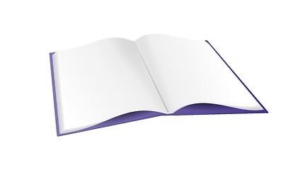 Image showing open book with blank pages