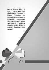 Image showing gray elegant bow dark infographics