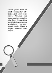 Image showing magnifying glass symbol dark infographics
