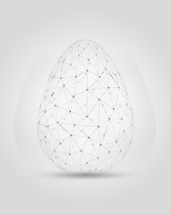 Image showing egg created from messy connected dots