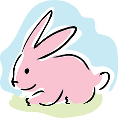 Image showing Pink rabbit