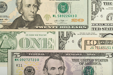 Image showing USA dollar money banknotes background