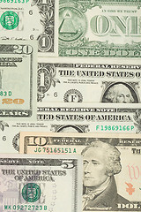 Image showing USA dollar money banknotes background