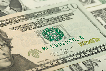 Image showing USA dollar money banknotes background