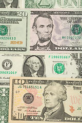 Image showing USA dollar money banknotes background