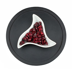 Image showing dried cranberries in a nice bowl