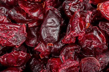 Image showing macro of freshly dried cranberries