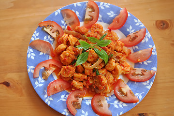 Image showing Spicy prawns