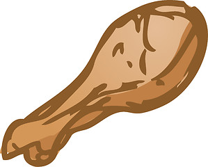 Image showing Fried chicken drumstick