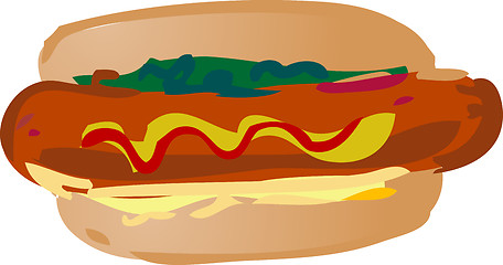 Image showing Hot dog illustration