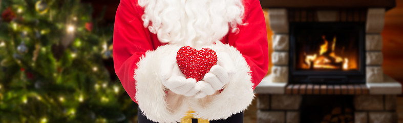 Image showing close up of santa claus with heart shape