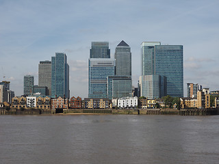 Image showing Canary Wharf in London