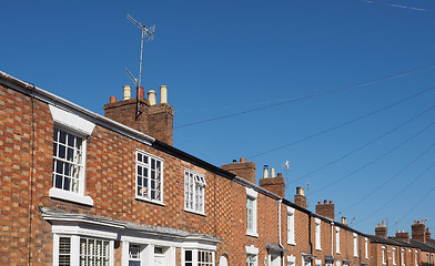 Image showing A row of terraced houses