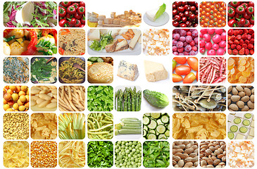 Image showing Food set collage