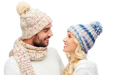 Image showing smiling couple in winter clothes