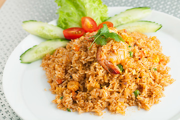 Image showing Sriracha Fried Rice with Shrimp