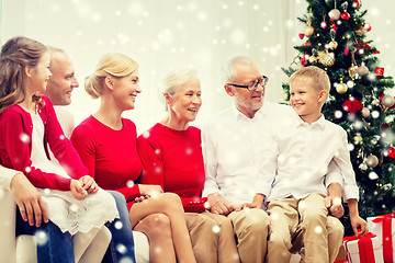 Image showing smiling family at home