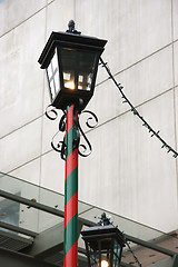 Image showing Christmas lamp-pole