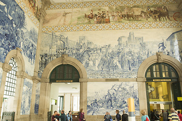 Image showing EUROPE PORTUGAL PORTO TRAIN STATION SAN BENTO