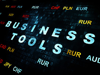 Image showing Finance concept: Business Tools on Digital background