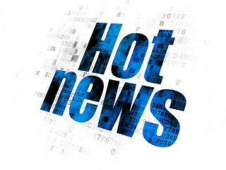 Image showing News concept: Hot News on Digital background