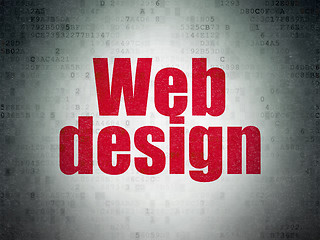 Image showing Web development concept: Web Design on Digital Paper background