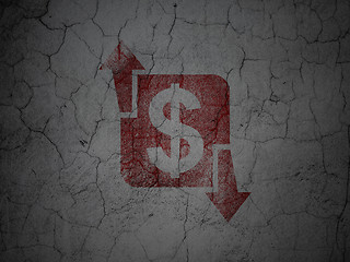 Image showing Business concept: Finance on grunge wall background