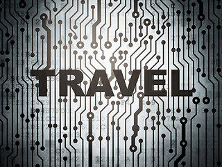 Image showing Holiday concept: circuit board with Travel