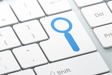 Image showing Information concept: Search on computer keyboard background