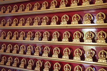 Image showing Rows of buddhas