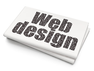 Image showing Web design concept: Web Design on Blank Newspaper background