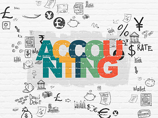 Image showing Banking concept: Accounting on wall background