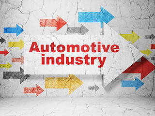 Image showing Industry concept: arrow with Automotive Industry on grunge wall background