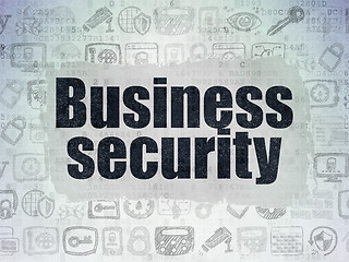 Image showing Privacy concept: Business Security on Digital Paper background