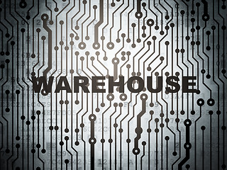 Image showing Industry concept: circuit board with Warehouse