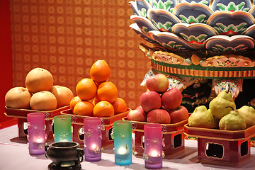 Image showing Chinese temple offerings