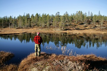 Image showing Man fishing