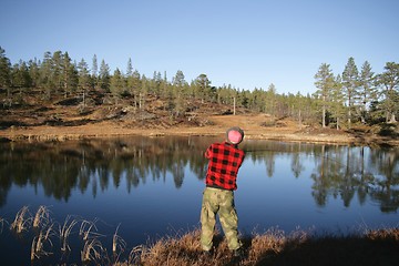 Image showing Man fishing