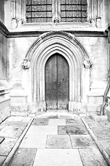 Image showing weinstmister  abbey in london old church door and marble antique