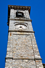 Image showing monument  clock tower in italy europe old   and bell