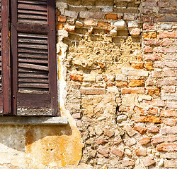 Image showing san macario window  varese italy  venetian blind   brick